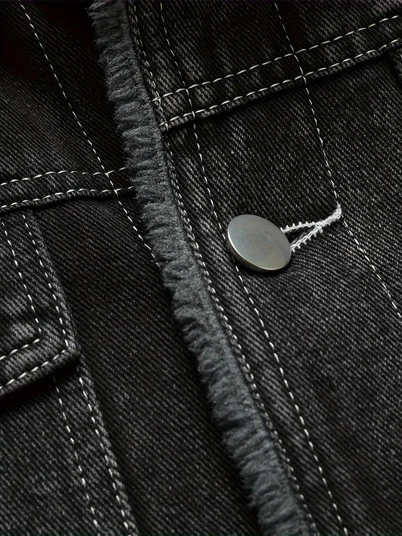 Geoffroy – Vintage-Denimjacke mit Fleecefutter