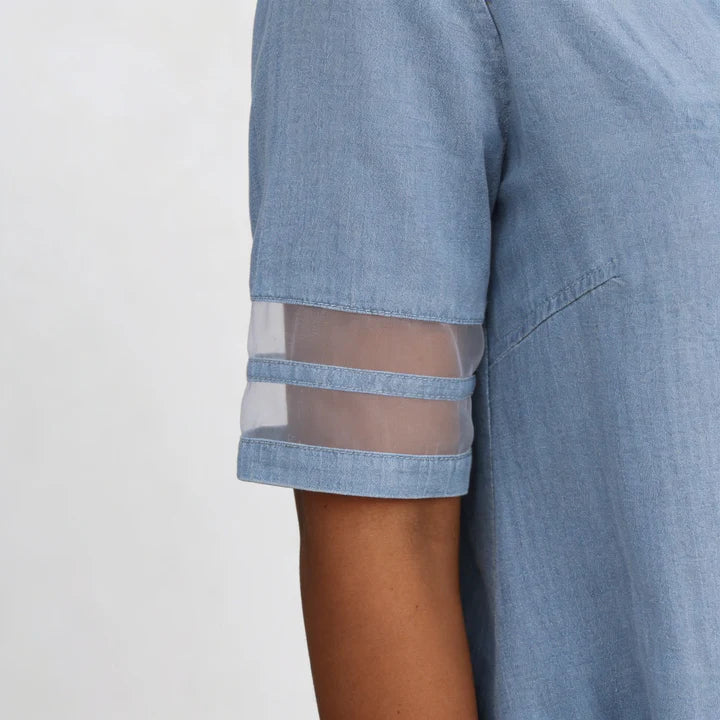 Brittany | Figurschmeichelndes Denim-Kleid