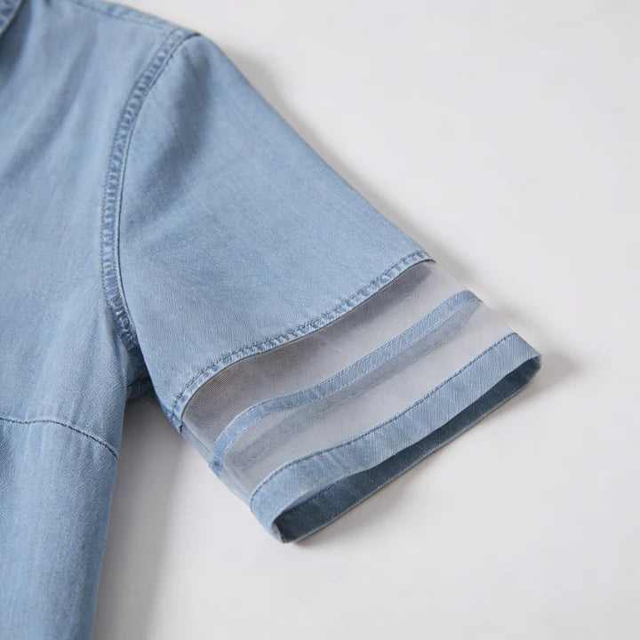 Brittany | Figurschmeichelndes Denim-Kleid