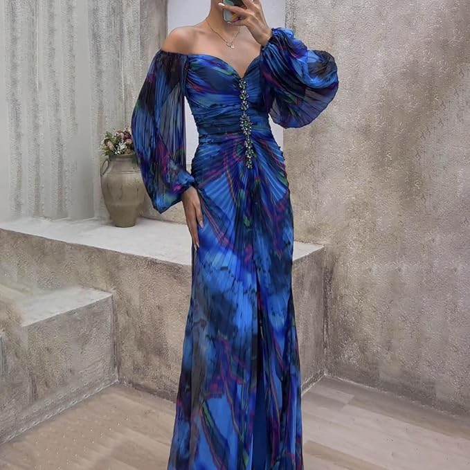 Sophie™ | Langes plissiertes Abendkleid