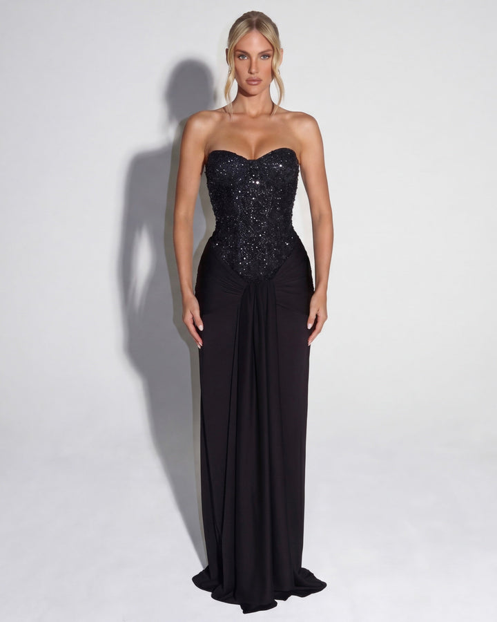 Mitternachts-Aura-Kleid Maxi