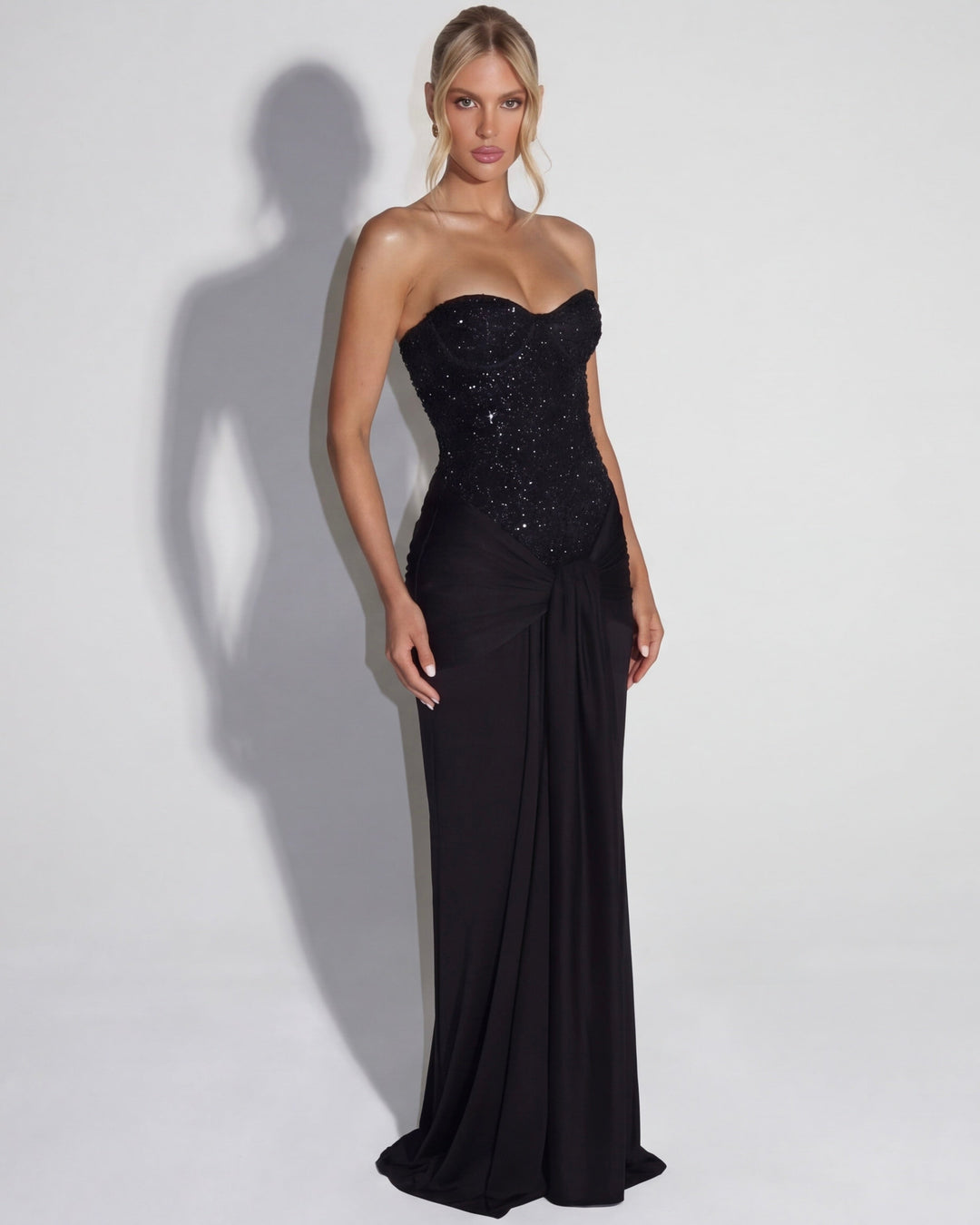 Mitternachts-Aura-Kleid Maxi