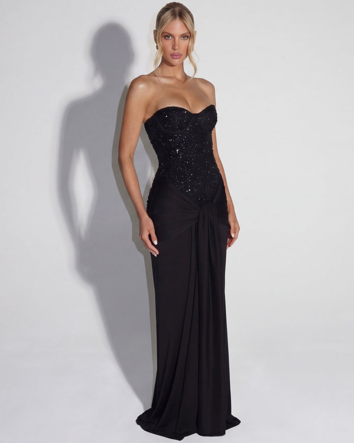 Mitternachts-Aura-Kleid Maxi