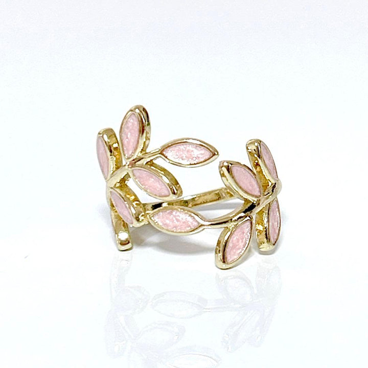 Blattdesign-Ring | Gemeinsam gegen Brustkrebs (1+1 GRATIS)