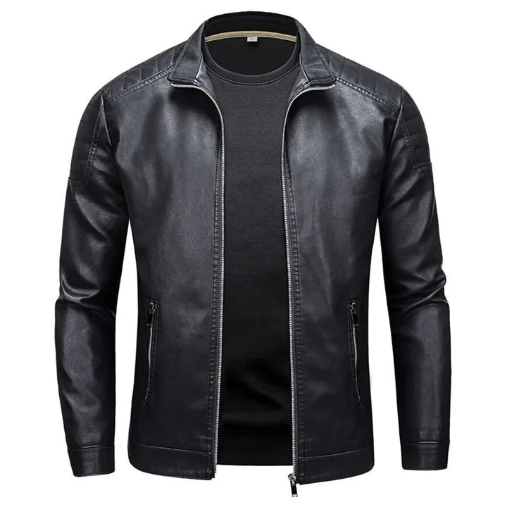 Fabian-Luca® | Stehkragen Lederjacke