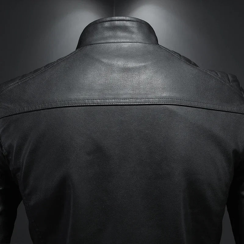 Fabian-Luca® | Stehkragen Lederjacke
