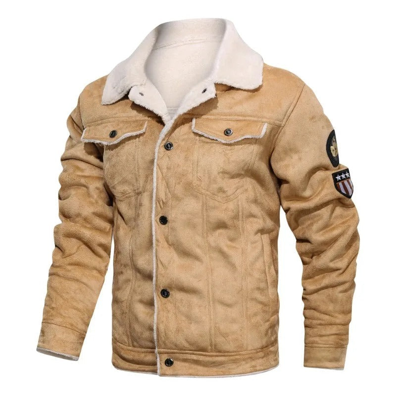 Silvan® | Elegante Lederjacke aus warmem Fleece