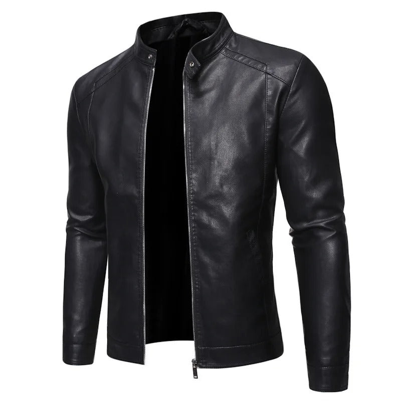 Nicolas® | Lederjacke mit Stehkragen