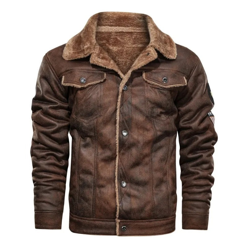 Silvan® | Elegante Lederjacke aus warmem Fleece