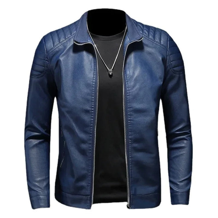 Fabian-Luca® | Stehkragen Lederjacke
