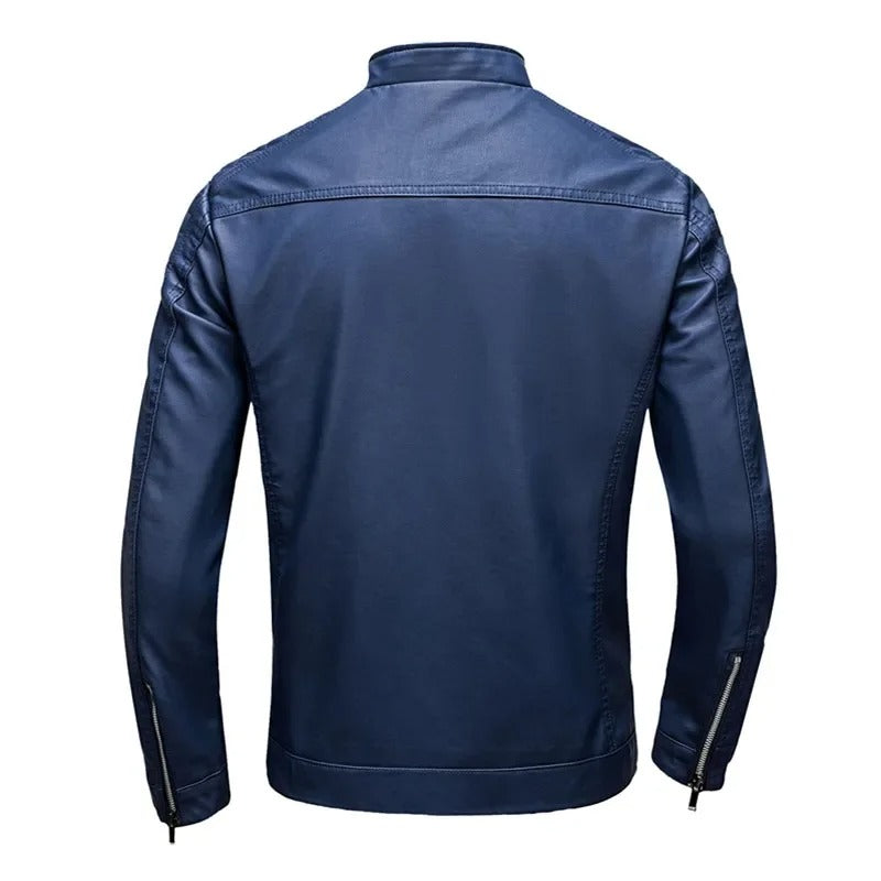 Fabian-Luca® | Stehkragen Lederjacke