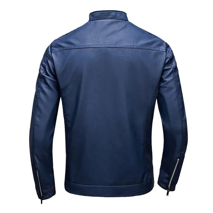 Fabian-Luca® | Stehkragen Lederjacke
