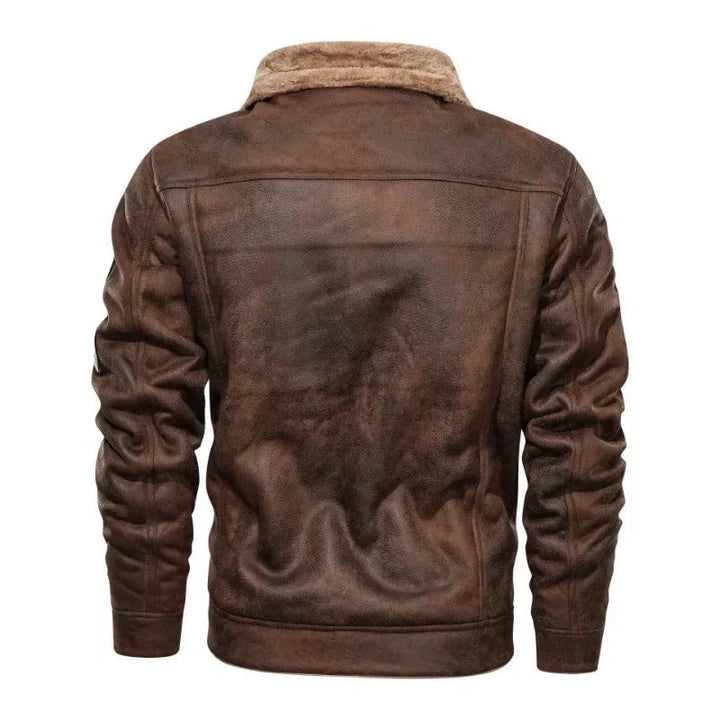 Silvan® | Elegante Lederjacke aus warmem Fleece