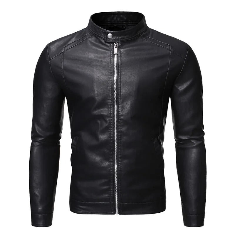 Nicolas® | Lederjacke mit Stehkragen