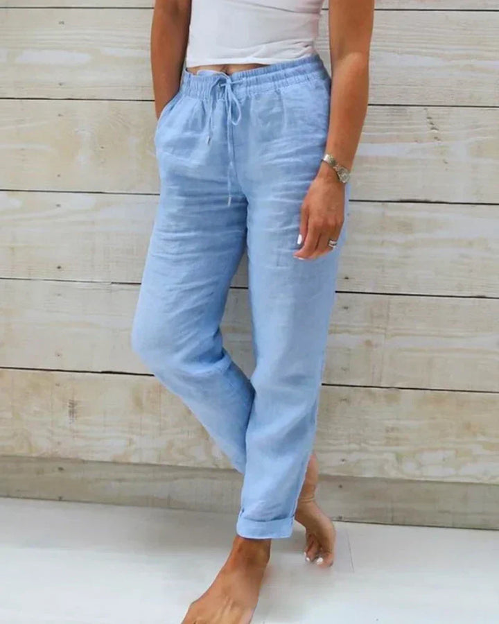 Leichte Leinenhose für Frauen Atmungsaktiver Komfort