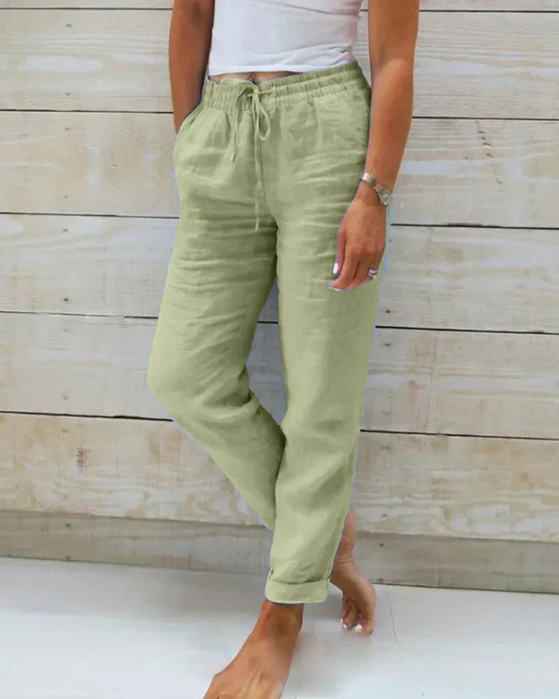 Leichte Leinenhose für Frauen Atmungsaktiver Komfort