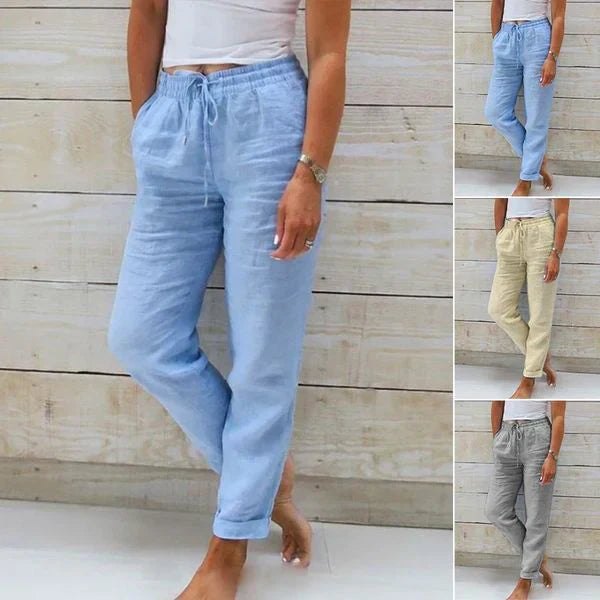 Leichte Leinenhose für Frauen Atmungsaktiver Komfort