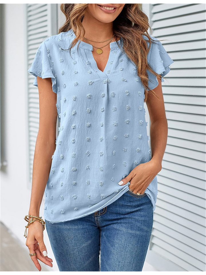 Hannah | Bluse mit Patchwork und Rüschen