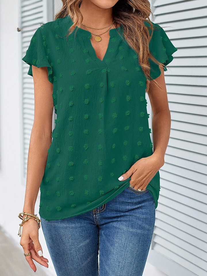 Hannah | Bluse mit Patchwork und Rüschen