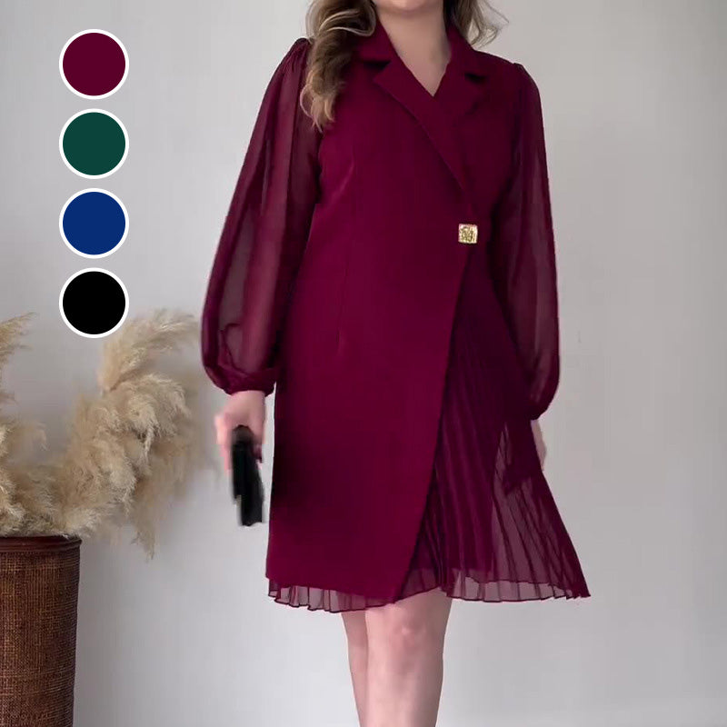 Seraphine – Elegantes Wickelkleid mit Plissee