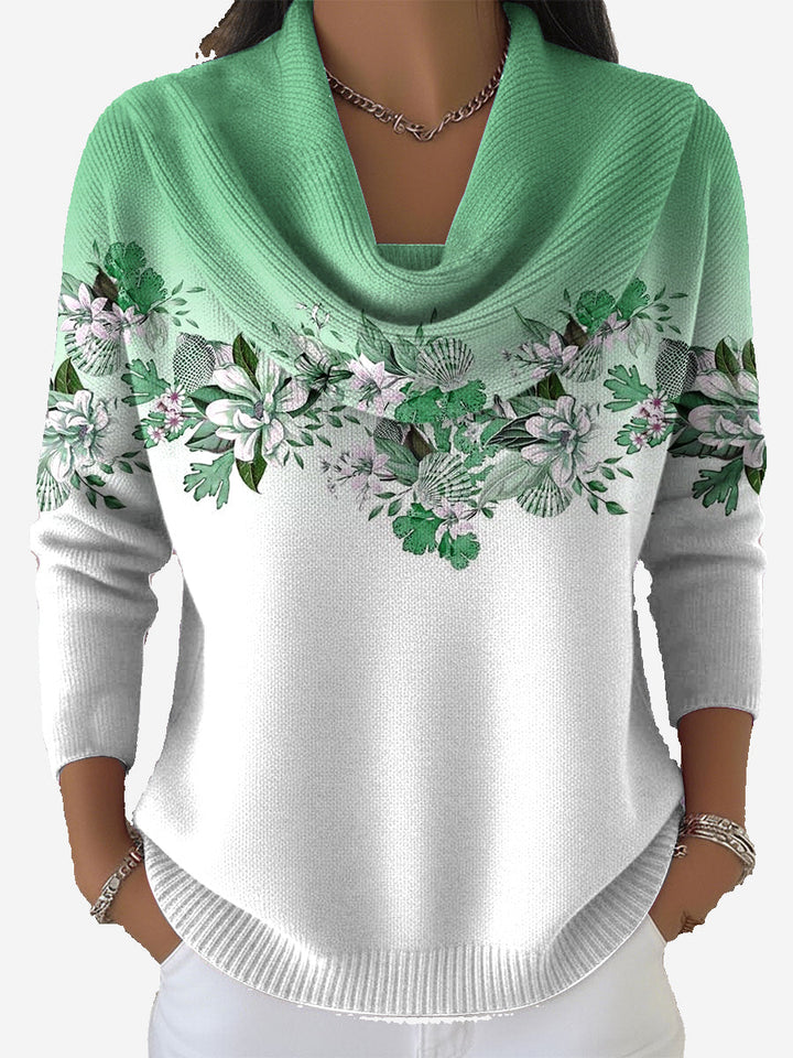 Taliah – Vintage Blumemuster Pullover